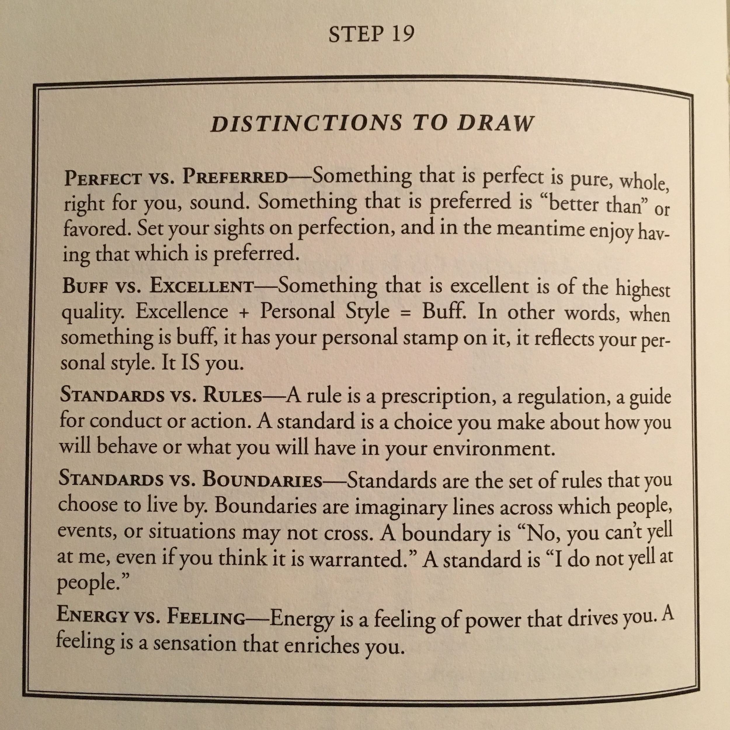 The Portable Coach by Thomas Leonard: Step 19 Distinctions
